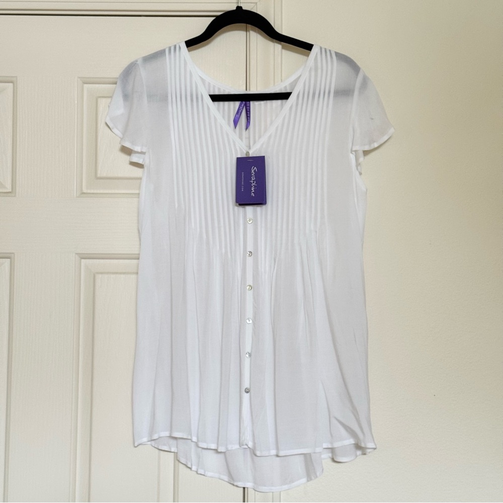 Seraphine - Maternity White Blouse, Size US 6